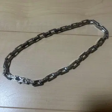 체인 목걸이 로고 디자인 실버
