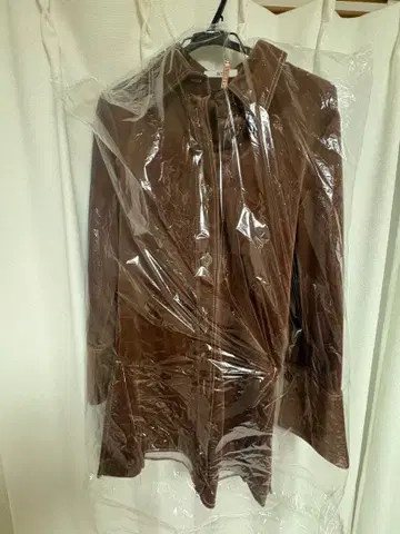 브라운 미니 원피스