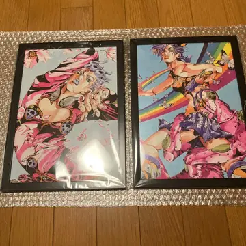 죠죠의 기묘한 모험 액자 포함 포스터 죠르노 죠린 스톤프리 2장 세트