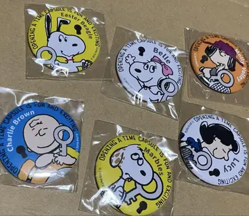 스누피 타임캡슐전 캔뱃지 6개 세트 2019년 이벤트