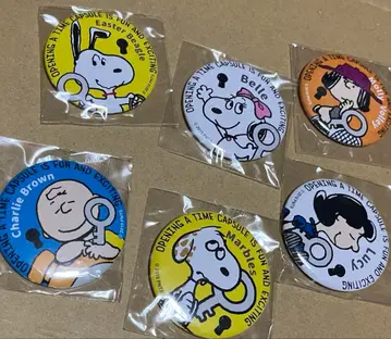 스누피 타임캡슐전 캔뱃지 6개 세트 2019년 이벤트