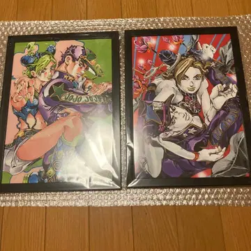 죠죠의 기묘한 모험 액자 포함 포스터 쿠죠 죠타로 죠린 부자 2장 세트