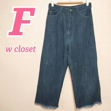 w closet 더블 클로젯 데님 블루 와이드 팬츠 하의