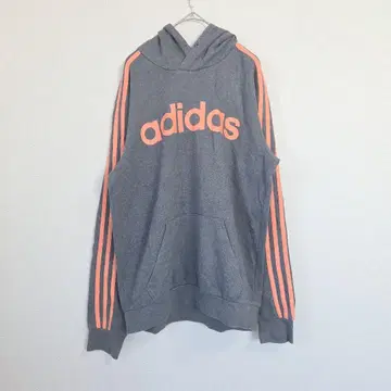 adidas 아디다스 여성용 후드티 M 그레이 오렌지 로고