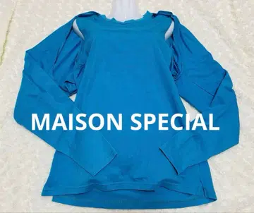 MAISON SPECIAL 2WAY 커팅 상의 터콰이즈 블루