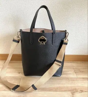 kate spade 버킷형 숄더백 소가죽 블랙