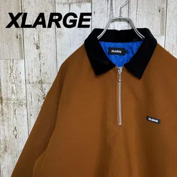 b631 [ 인기 L 사이즈 ] 엑스라지 자수 로고 하프 지퍼 자켓