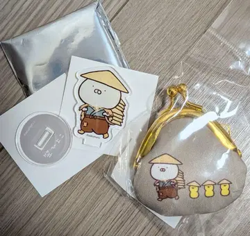 우사마루 옛날 이야기 삿갓 병아리 아크릴 스탠드 가마구치 동전 지갑