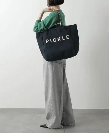 컨디션 최상 안야 힌드마치 PICKLE 토트백 네이비