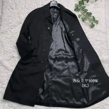 캐시미어 롱 코트 블랙 캐시미어 100% 아우터 LL