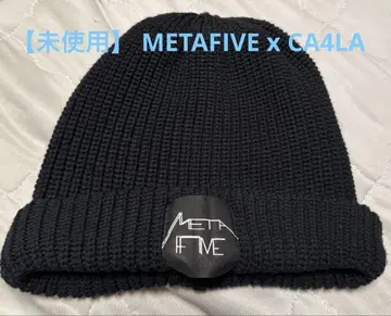 [ 미사용 ] META FIVE x CA4LA 콜라보 니트 캡 블랙