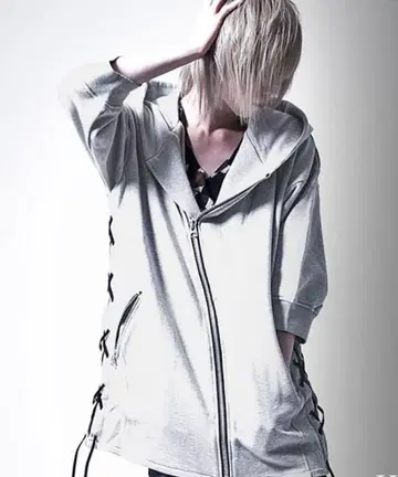 CIVARIZE 7부 소매 라이더풍 후드티