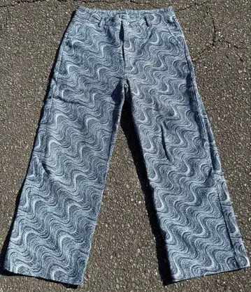 FAFATT 패턴 슬랙스 남성용 구제 의류 팬츠