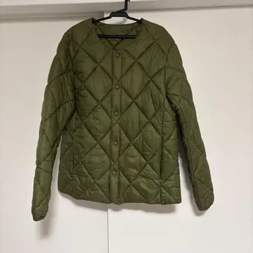 coen 퀼팅 노카라 자켓 S 사이즈 올리브