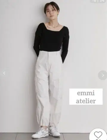 인기 상품 [ emmi atelier ] 나일론 플레어 팬츠 0 화이트