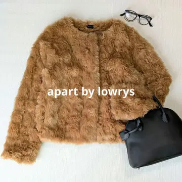 [ 새상품급 ] apart by lowrys 노카라 퍼 블루종 자켓