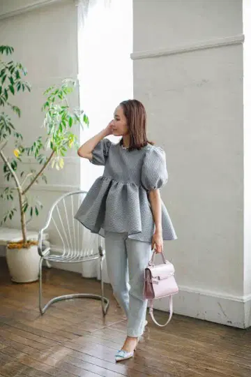 Bluelea 블루레아 Jacquard Blouse 자카드 블라우스