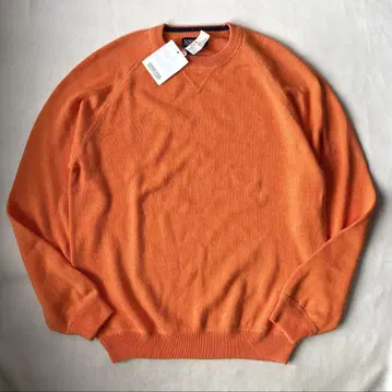 미사용 LANDS' END 코튼 니트 랜드스엔드 오렌지 스웨터