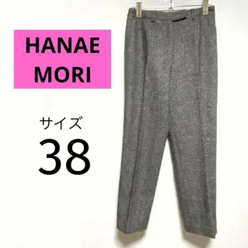 HANAE MORI 슬랙스 차콜 그레이 일본제 38 사이즈 /422