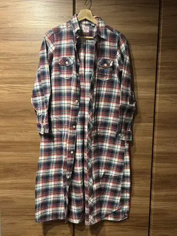 BEAMS BOY 체크 무늬 셔츠 원피스 프리 사이즈