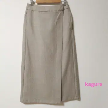 카구레 울 100% 랩 롱 스커트
