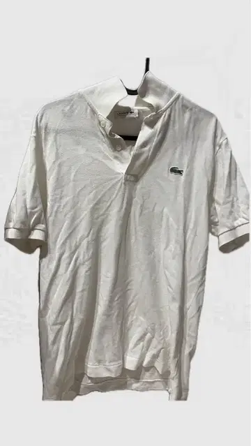 LACOSTE 화이트 피케 셔츠 사이즈 3
