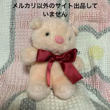 쇼와 레트로 WARABE FAMILY 장난감 상자 돼지 봉제 인형 중고품