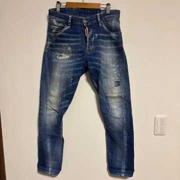 DSQUARED2 데미지 가공 슬림핏 데님 44