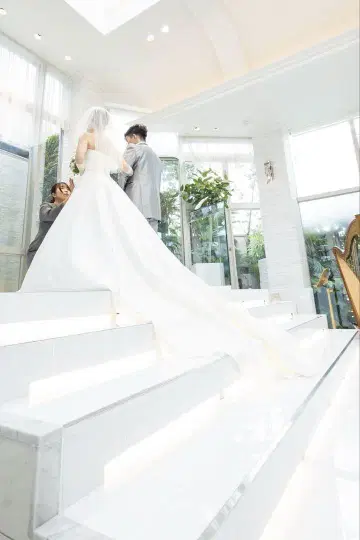 화이트 A라인 웨딩 드레스 9호