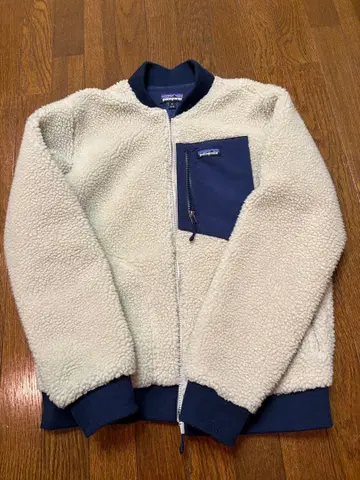 patagonia 플리스 자켓 M 아이보리/네이비