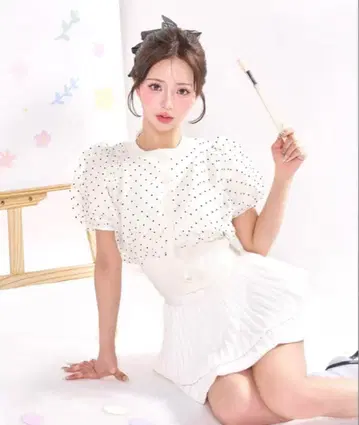 다리치 시어 도트 가디건