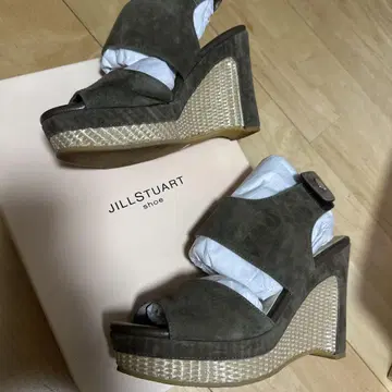 1회 단시간 사용 JILL STUART 브라운 웨지 샌들 24.0