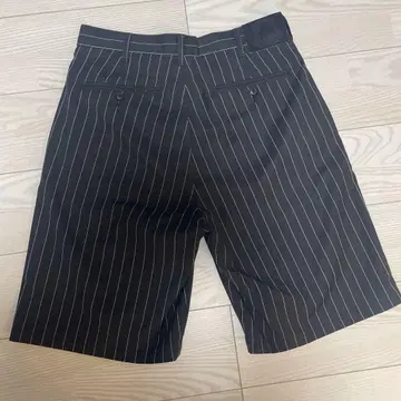 XLARGE 스트라이프 블랙 숏팬츠 34