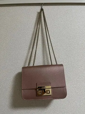 FURLA 핑크 가죽 숄더백