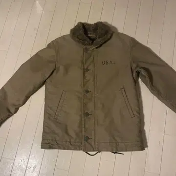 ALPHA INDUSTRIES 베이지 밀리터리 자켓 L