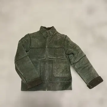 OZOC 올리브 그린 스웨이드 자켓