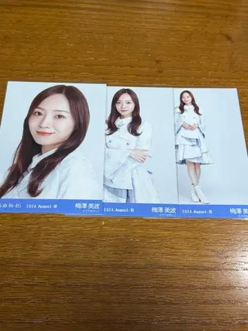 매실자와 미나미 사진 3장 세트 배지 3개 세트
