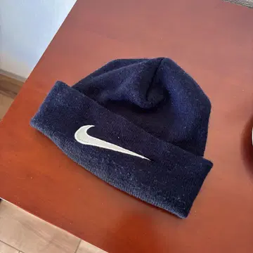 90s Nike big swosh 네이비 비니 니트 모자 BS09