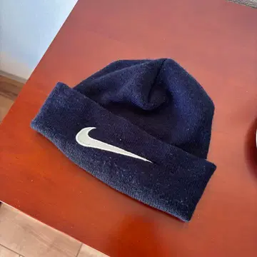 90s Nike big swosh 네이비 비니 니트 모자 BS09
