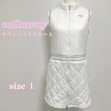 [ 새상품급 ] callaway 화이트 다운 베스트 스커트 L 사이즈