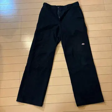 Dickies 루즈핏 워크 팬츠 블랙 더블니