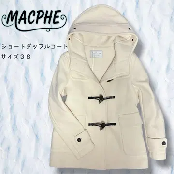 팔로우 할인 MACPHEE 맥피 울 숏 더플 코트 화이트