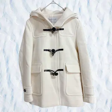 최종 세일 MACPHEE 맥피 울 숏 더플 코트 화이트