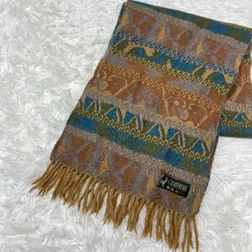 머플러 캐시미어 올 패턴 페어아일 패턴