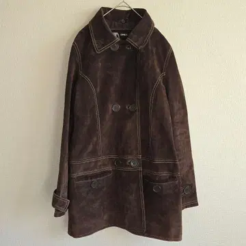 ONLY 스웨이드 자켓 170/88A 브라운 계열 돼지 가죽 100%