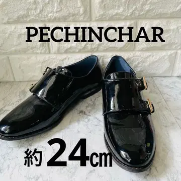 PECHINCHAR 더블 몽크 에나멜 신발 37 약 24cm