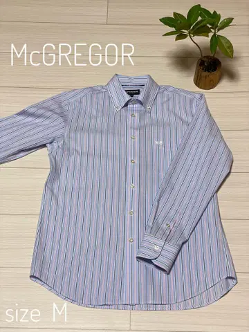 McGREGOR(맥레거) 긴팔 버튼 다운 스트라이프 셔츠