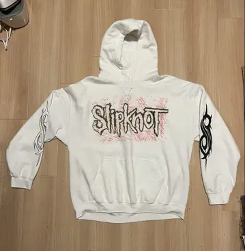 Slipknot 구제 의류 후드티 화이트