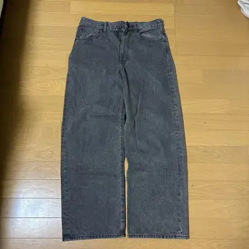 다크 그레이 와이드 레그 데님 32