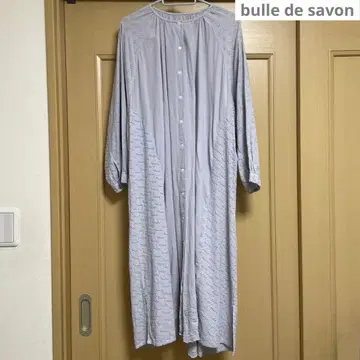 bulledesavon 컷워크 레이스 자수 원피스 블루